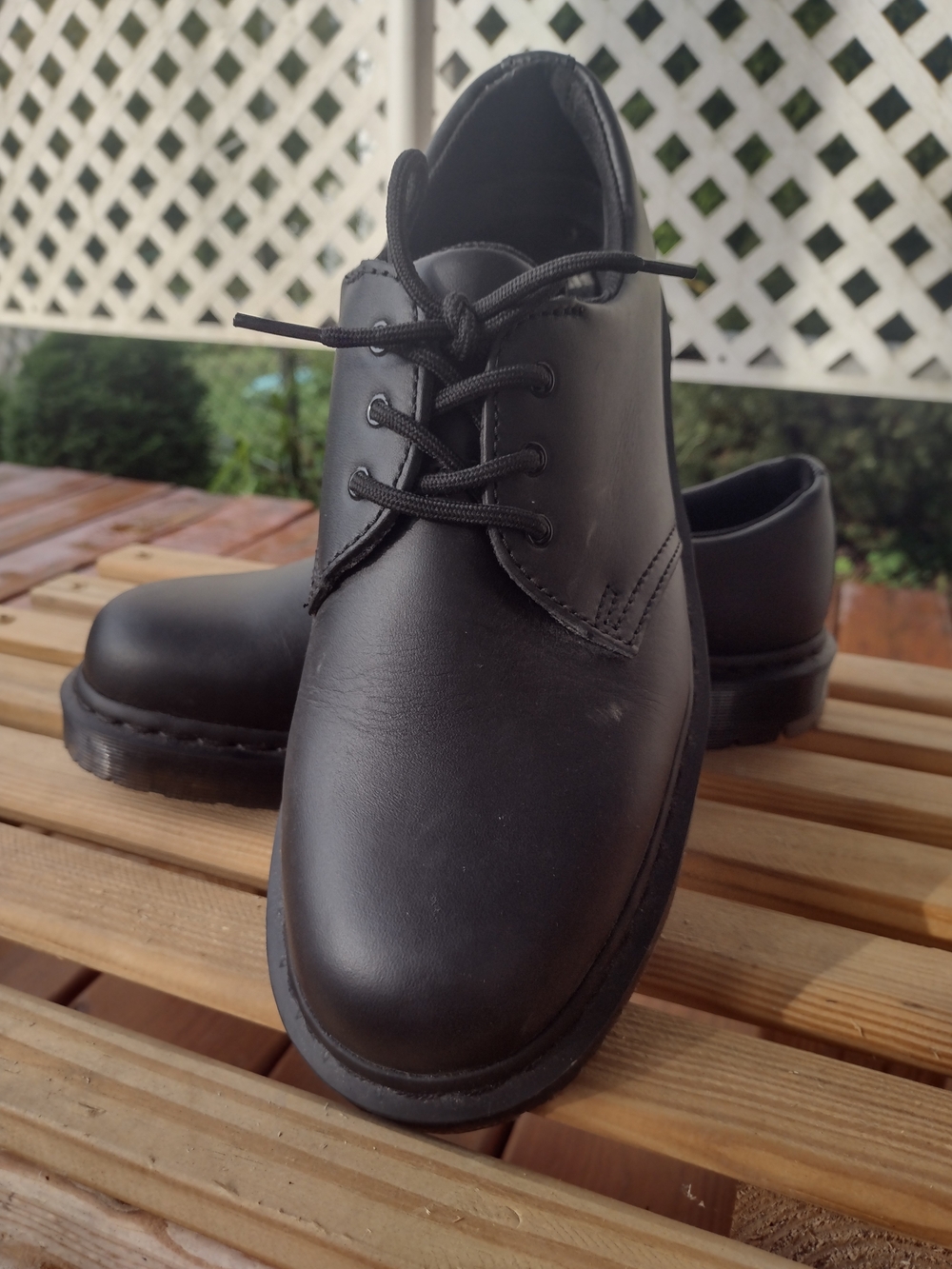 Dr. Martens Black Leather 3-Eye Derby Shoes